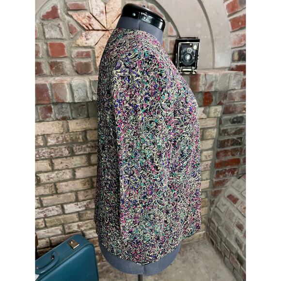 Alex tank top and jacket formal party purple teal sparkle - Picture 12 of 16